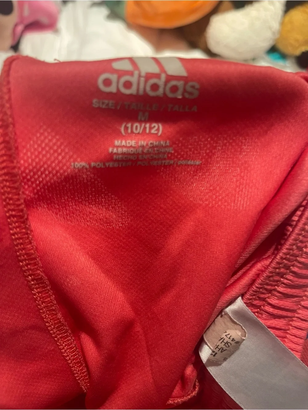 adidas Coral Pink Logo Athletic Shorts for Kids